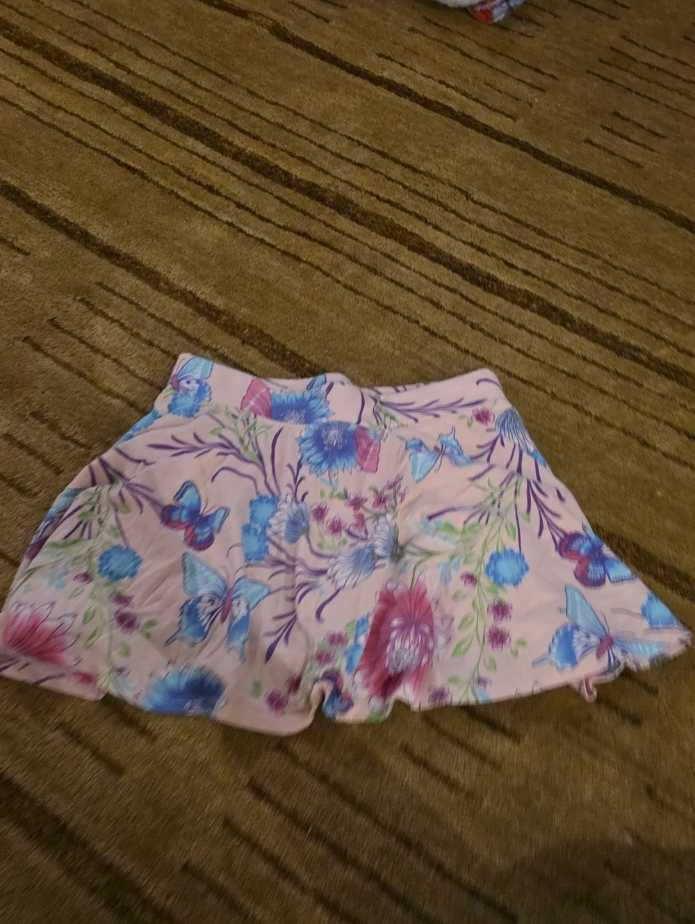 5/25 Place Pink Floral & Butterfly Flared Skort Size 10/12..